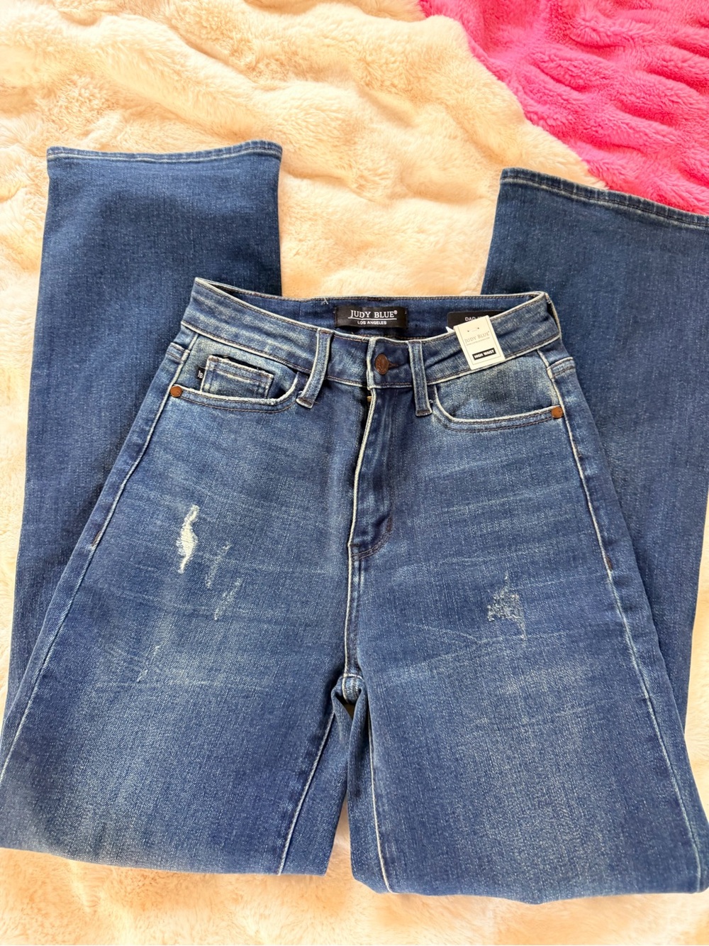 NWT Judy Blue Women's Blue High-Rise Straight Jeans